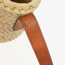 Chloe Brown Woven Raffia and Leather Small Marcie Basket Bag