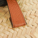 Chloe Brown Woven Raffia and Leather Small Marcie Basket Bag