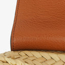 Chloe Brown Woven Raffia and Leather Small Marcie Basket Bag