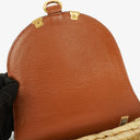 Chloe Brown Woven Raffia and Leather Small Marcie Basket Bag