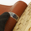 Chloe Brown Woven Raffia and Leather Small Marcie Basket Bag
