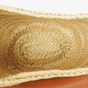 Chloe Brown Woven Raffia and Leather Small Marcie Basket Bag