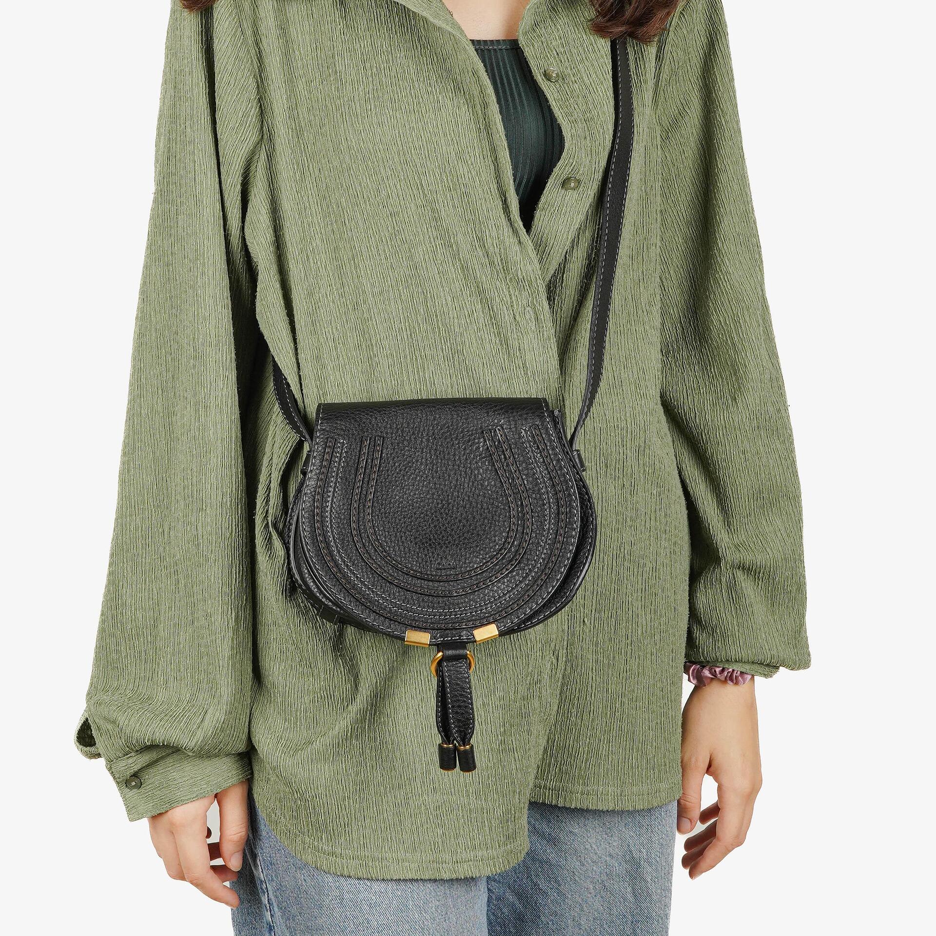 Chloe Marcie Back Leather Saddle Crossbody Bag