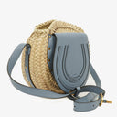 Chloe Marcie Raffia and Leather Basket Crossbody Bag