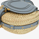 Chloe Marcie Raffia and Leather Basket Crossbody Bag