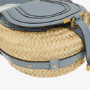 Chloe Marcie Raffia and Leather Basket Crossbody Bag
