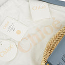 Chloe Marcie Raffia and Leather Basket Crossbody Bag