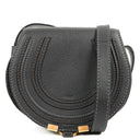 Chloe Marcie Black Leather Saddle Crossbody Bag