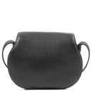 Chloe Marcie Black Leather Saddle Crossbody Bag