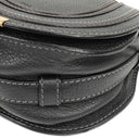 Chloe Marcie Black Leather Saddle Crossbody Bag
