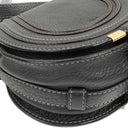 Chloe Marcie Black Leather Saddle Crossbody Bag
