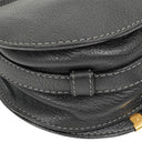 Chloe Marcie Black Leather Saddle Crossbody Bag