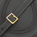 Chloe Marcie Black Leather Saddle Crossbody Bag