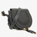 Chloe Marcie Black Leather Saddle Crossbody Bag