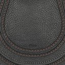Chloe Marcie Black Leather Saddle Crossbody Bag