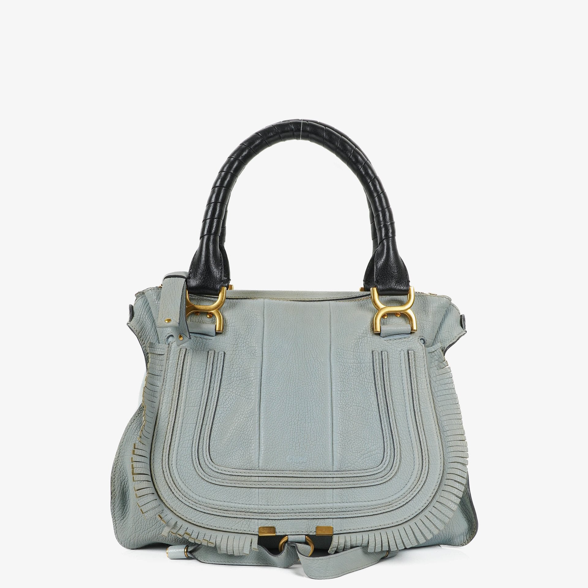 Chloe Marcie Blue Leather Satchel
