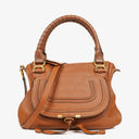 Chloe Marcie Brown Grained Leather Bag
