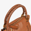 Chloe Marcie Brown Grained Leather Bag