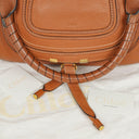 Chloe Marcie Brown Grained Leather Bag