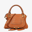 Chloe Marcie Brown Grained Leather Bag