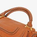 Chloe Marcie Brown Grained Leather Bag