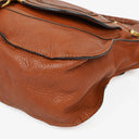 Chloe Marcie Brown Grained Leather Bag
