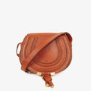 Chloe Marcie Brown Leather Saddle Crossbody Bag