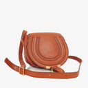 Chloe Marcie Brown Leather Saddle Crossbody Bag