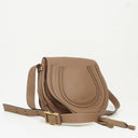 Chloe Marcie Brown Leather Shoulder Bag