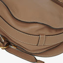 Chloe Marcie Brown Leather Shoulder Bag