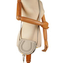 Chloe Marcie Neutral Leather Saddle Crossbody Bag