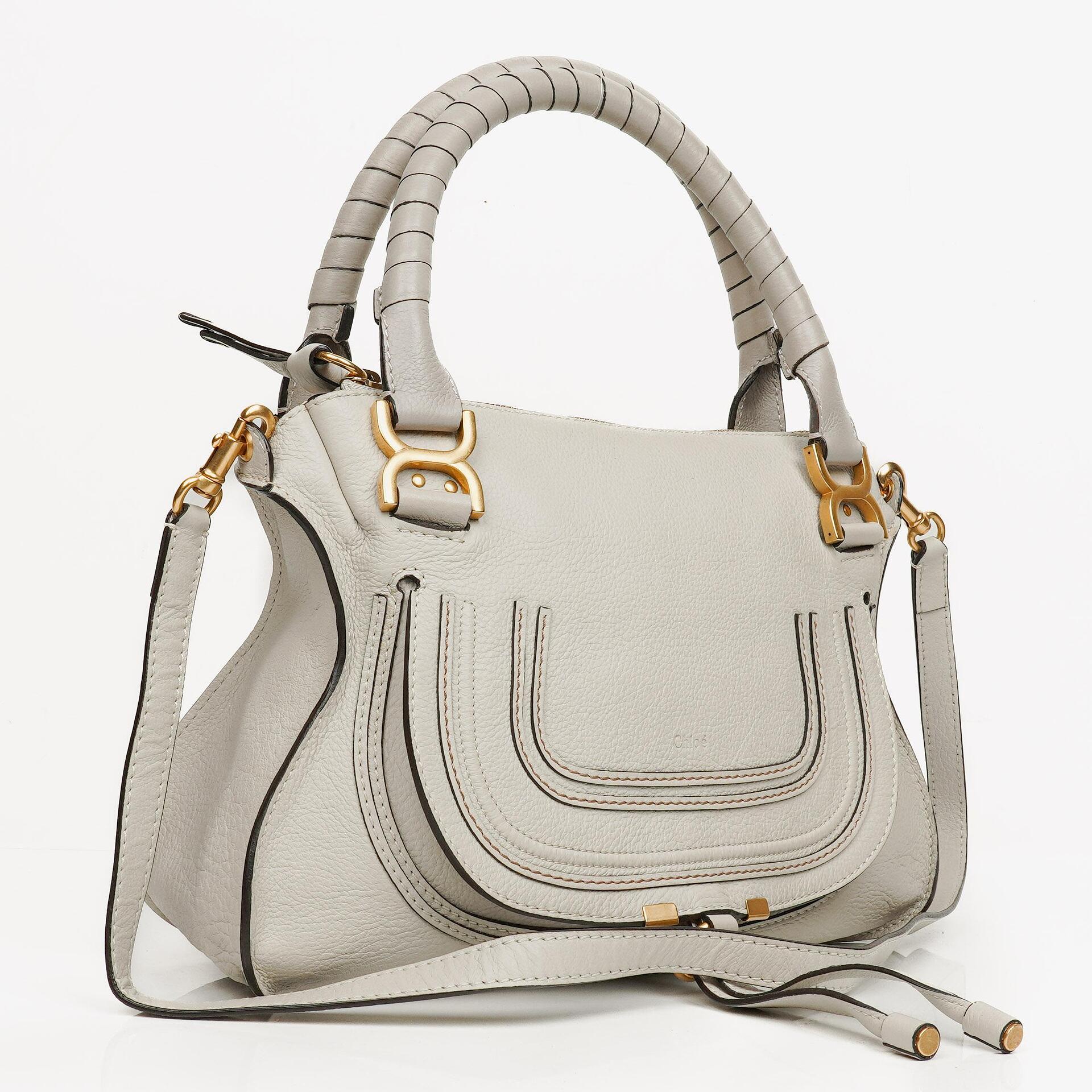 Chloe Marcie Leather Top Handle Shoulder Bag