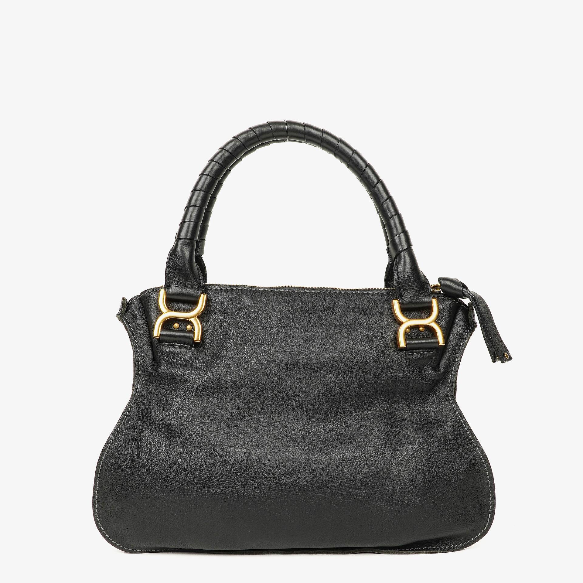 Chloe Marcie Medium Black Leather Satchel
