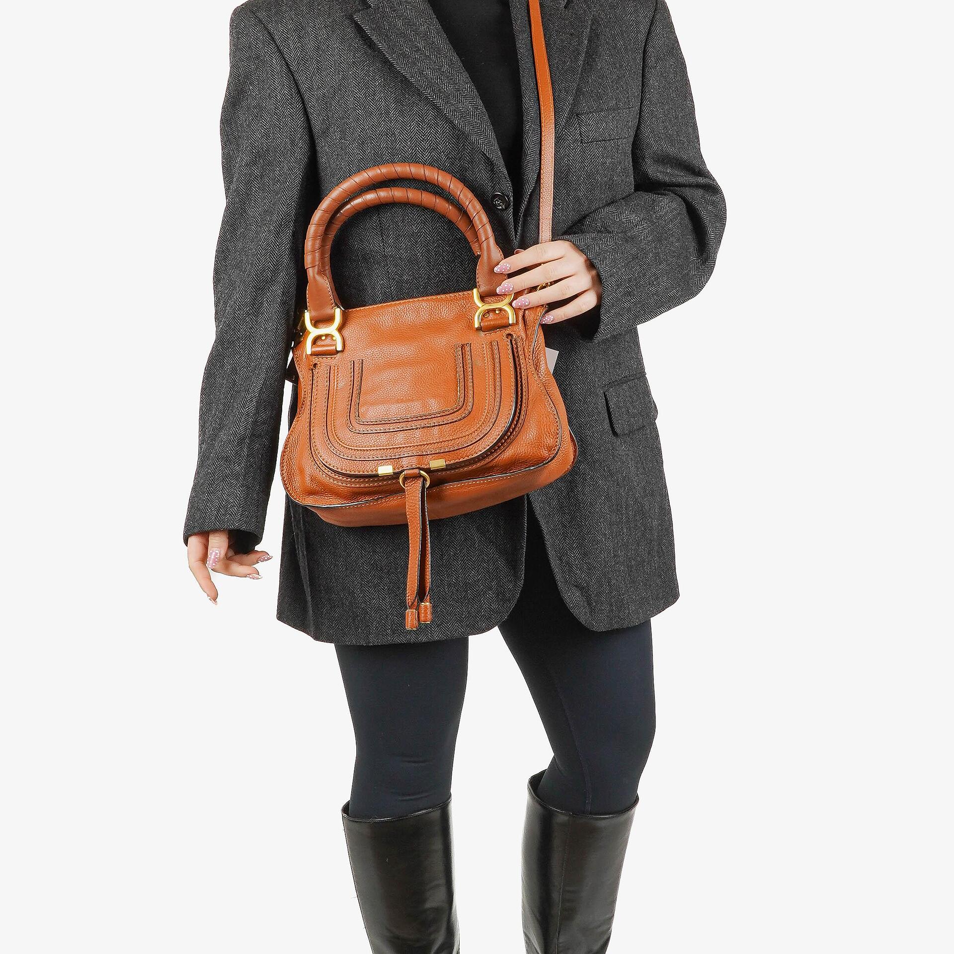 Chloe Marcie Medium Brown Leather Satchel