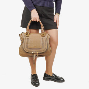 Sac cartable moyen en cuir Chloé Marcie