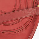 Chloe Marcie Medium Maple Leaf Leather Round Zip Crossbody Bag