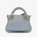 Chloe Marcie Mini Ash Blue Grained Leather Bag