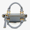 Chloe Marcie Mini Ash Blue Grained Leather Bag