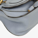 Chloe Marcie Mini Ash Blue Grained Leather Bag