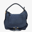 Chloe Marcie Navy Nubuk Shoulde Bag