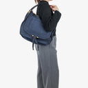 Chloe Marcie Navy Nubuk Shoulde Bag