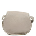 Chloe Marcie Neutral Grey Leather Saddle Crossbody Bag