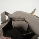 Chloe Marcie Neutral Grey Leather Saddle Crossbody Bag