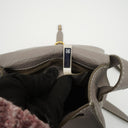 Chloe Marcie Neutral Grey Leather Saddle Crossbody Bag
