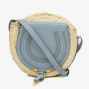 Chloe Marcie Raffia and Leather Basket Crossbody Bag