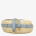 Chloe Marcie Raffia and Leather Basket Crossbody Bag