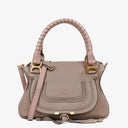 Chloe Marcie Rhino/Dark Odalisque Pink Leather Shoulder Bag