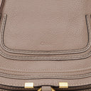 Chloe Marcie Rhino/Dark Odalisque Pink Leather Shoulder Bag