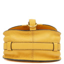 Chloe Marcie Saddle Small Crossbody Bag In Dusty Yellow Pebbled Leather