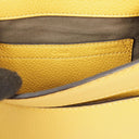 Chloe Marcie Saddle Small Crossbody Bag In Dusty Yellow Pebbled Leather